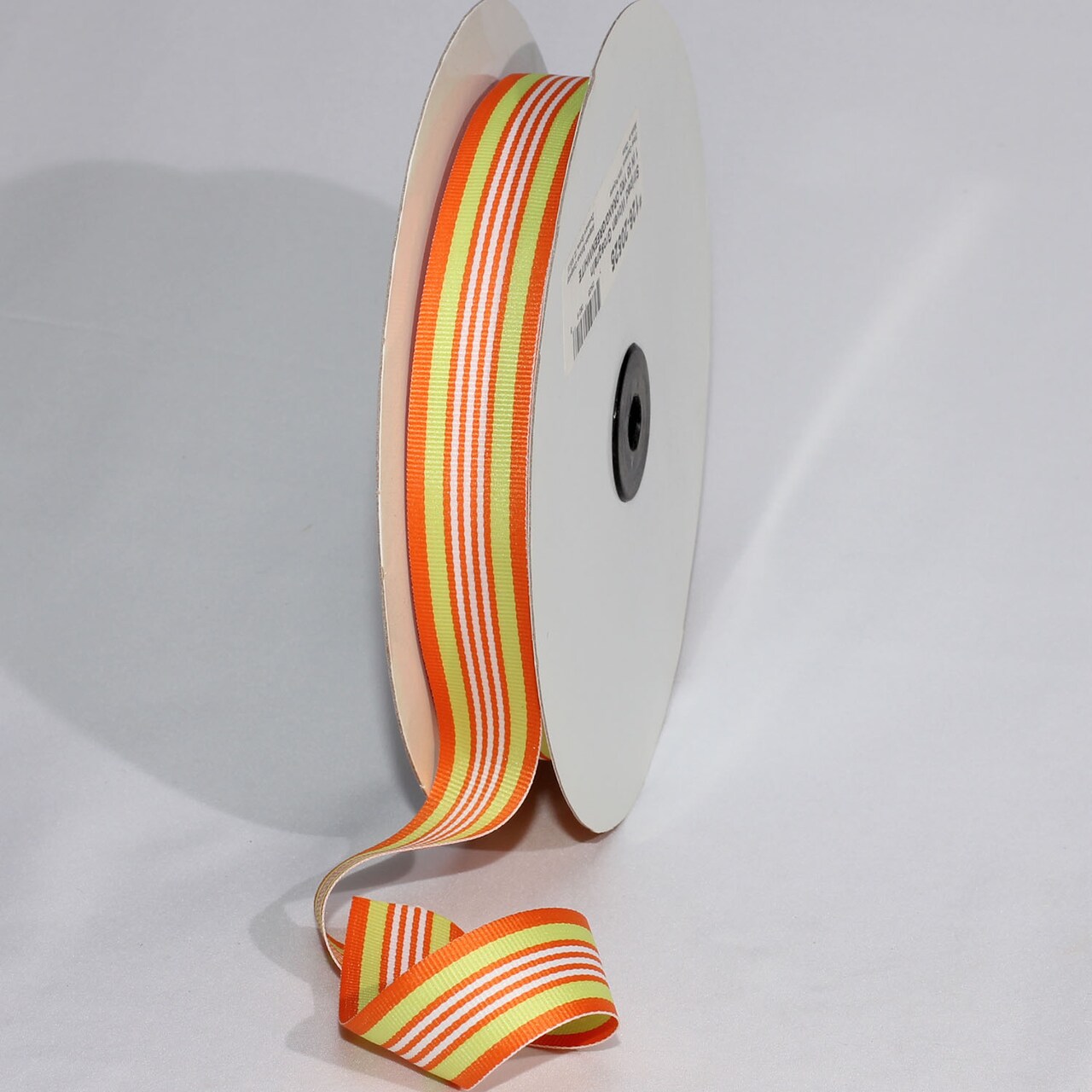 The Ribbon People Orange and Yellow Striped Grosgrain Woven Craft Ribbon 1" x 55 Yards